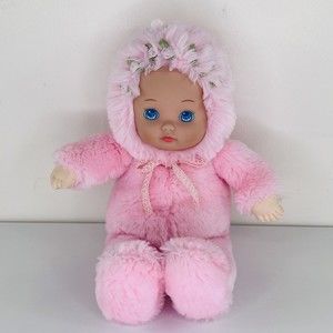 Chosun International 12" Pink Plush Baby With Hard Face Flowers Not Working